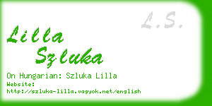 lilla szluka business card